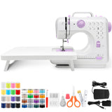 Sewing Machine with Extension Table, Mini Sewings Machines Portable Electric Sewing Machine, 12 Stitches Sewing Machines with LE