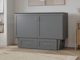 Monroe Full Murphy Bed Chest In Grey