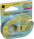 Lee Products Co. 1/2Inch Wide 720Inch Long Removable Highlighter Tape, Economy Size with Refillable Dispenser, Blue (13979)