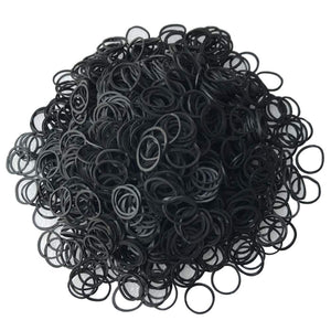1200 Pcs Black Rubber Bands,Mini Hair Rubber Bands, Rubber Hair Ties, for Kids Hair, Braids Hair, Wedding Hairstyle and More by 