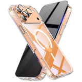 QXC YABUDA 3-in-1 for iPhone 17 Pro Max Case with Privacy Screen Protectors & Individual Camera Lens Protector [Compatible with 
