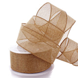 HairBow Center Ribbon Traditions 2.5'' Wired Burlap Ribbon Golden Flax 25 Yards