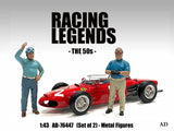 American Diorama Racing Legend 1950S Theme (Set Of 2) Diecast Figures For 1/43 Scale Models Ad-76447