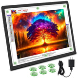 TOHETO Rechargeable Magnetic A2 Light Board 25.2x18.4, Large Diamond Painting Light Pad with Side Buttons, 3 Light Colors Li
