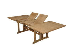 Anderson Teak Sahara Rectangular Double Extension Table, 106-Inch
