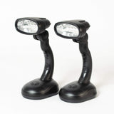 Set of 2 LED Black Desk Reading Lamp and Portable Study Lamp with 12 Led Bulbs and Bright Study Lamp for Work Station Illuminati