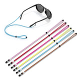 VOOGLASS Glasses Strap(6 PCS) Sports Eyeglass Strap,Adjustable Sunglasses Lanyard Neck Holders Cord Retainer for Men Women (6 Pa