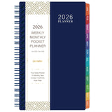 2026 Pocket Calendar/Planner - 2026 Weekly & Monthly Pocket Planner for Purse, Jan. 2026 - Dec. 2026, 6.8 x 4.1, Strong Twin - W