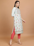 Ketch Women'S Polyester Regular Fit Kurta (Khku000509_Sea Green Sea Green L