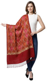 Soul Essence Womens Woollen Kashmiri Embroided Stole (Vch20169, Red, Free Size)