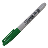 SHARPIE Fine Permanent Markers, Green, Pack of 12