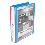 Universal UNV20723 11 in. x 8.5 in. 1.5 in. Capacity 3 Rings Slant DRing View Binder Light Blue