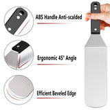 Griddle Accessories Set of 5, Leonyo Stainless Steel Grill Griddle Tool Set- Metal Spatula for Flat Top Hibachi Teppanyaki Kitch