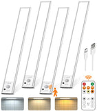 Under Cabinet Lighting with Remote Control,USB Rechargeable 180 Lumen LED Motion Sensor Light Indoor,Wireless Under Counter Ligh