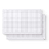 Notsu Graph Desk Notepad 2 Pack | Minimalist Graphing Memo Mouse Pads with Premium Thick Paper, Small 5.5 x 8.5