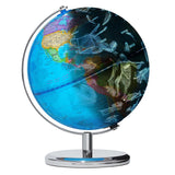 BSHAPPLUS 3 in 1 Illuminated World Globe, 9inch Globes with 88 Constellations & LED Night Light, Interactive STEM Toy with High 