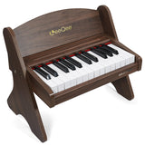LeeQee Kids Piano Keyboard - 25 Key Wooden Electronic Music Toy for Toddlers, Learning & Education, Perfect Beginner Instrument 