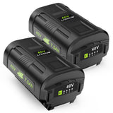 Labtec 2 Packs OP4060 40V 7.5Ah Lithium Battery Replacement for Ryobi 40 Volt Power Tools OP4015 OP4026 OP40201 OP40261 OP4030 O