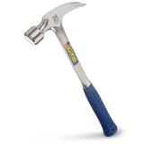 Estwing ESTE324S Framing Hammer 24 oz Long Handle Straight Rip Claw with Smooth Face & Shock Reduction Grip E324S Silver