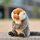 LIUHONGFEI Simulated Long Nosed Monkey Plush Toy, Malaysian Monkey Stuffed Animal Plush Toy, can Stick a on Both Hands