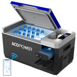 ACOPOWER&LiONCooler Mini VX18 Car Freezer, 19Qt Solar Power Refrigerator with APP Control, -4?~68? Portable Fridge, 12V Cooler f