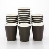 Restaurantware 12 Ounce Paper Coffee Cups, 25 Ripple Wall Disposable Paper Cups - Leakproof, Recyclable, Light Purple Paper Hot 