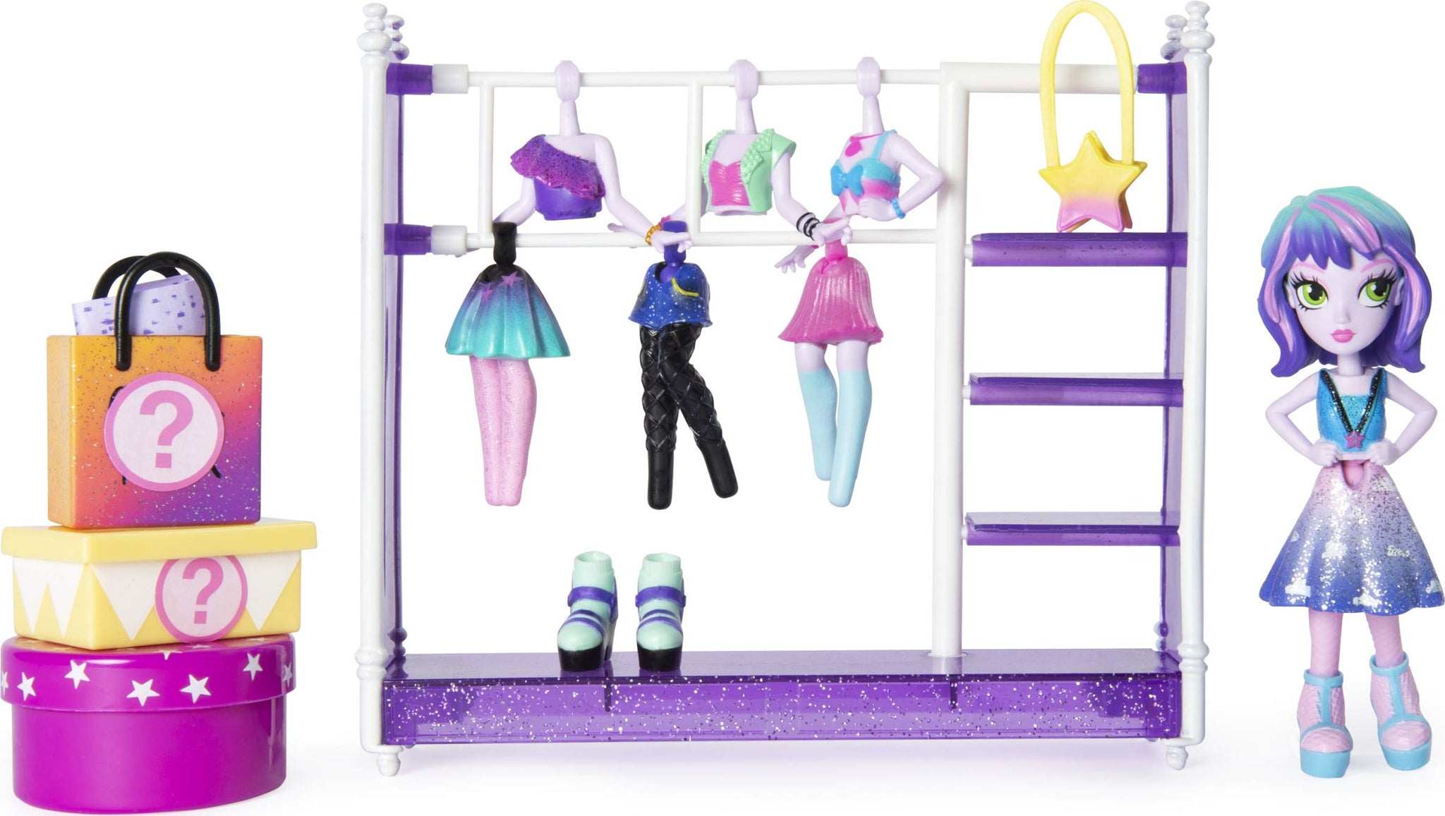 Off the Hook Style Studio, Fashion Fun Playset with 4-inch Small Doll and Fashions and Accessories, for Girls Aged 5 and Up