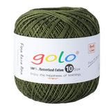 golo Cotton Crochet Thread Balls Size 10 Cotton Knitting Thread Yarn for Crochet Green 627