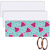 SATINIOR 3 Pieces Sublimation Mouse Pads Valentine's Pad Large DIY with 2 Rolls Heat Resistant Tapes Long Extended Mousepad for 