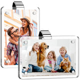 2Pcs Car Picture Holder, Acrylic Car Visor Photo Clip, Personalized Car Accessories Magnetic Car Sunshade Photo Frame for Adding