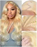 32 Inch 613 Lace Front Wig Human Hair 13x6 Body Wave Lace Front Wigs Human Hair 12A 100% Real Blonde Wig Human Hair 200 Density 