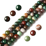 100pcs 8mm Indian Agate Beads Natural Gemstone Beads Round Loose Beads for Jewelry Making
