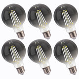 FLSNT 6 Pack G25 LED Globe Edison Bulbs, 5000K Daylight Decorative Light Bulbs, CRI82+ Dimmable, 40W Equivalent, 300LM, E26 Base