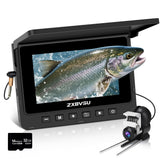 ZXBVSU Underwater Fishing Camera with DVR Recording, 4.5 IPS Screen, 220 Ultra-Wide View, 32GB SD Card, 100ft Cable, Ice Fishing