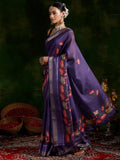 Libas Women'S Brasso Saree (16093R_Purple)