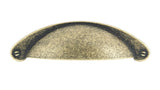 Richelieu Hardware BP82333BB Sorbonne Collection 3-inch (76 mm) Center-to-Center Burnished Brass Traditional Cup Shaped Cabinet 