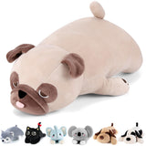 meowtastic Pug Weighted Stuffed Animals - 21 Inch 3.5 Pounds Weighted Plush Bulldog Stuffed Animals - Big Stuffed Pug Weighted P