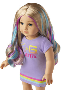 American Girl Truly Me 18-Inch Doll Show Your Sporty Side Outfit With Printed T-Shirt Dress And Sneakers, For Ages 6+