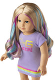 American Girl Truly Me 18-Inch Doll Show Your Sporty Side Outfit With Printed T-Shirt Dress And Sneakers, For Ages 6+