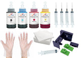 Hynear Refill Ink Kit Suitable for Pixma 510, 511 Printers Cyan, Black, Magenta & Yellow (70ml X 4 Bottle + 4Syringe + Suction T