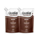 Qualia Fabric Dye - for Natural Fibers - 235 ml (Brown 2 Pack)