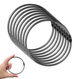 8pcs Loose Leaf Binder Rings, 4 Inch Large Metal Book Paper Clip Rings Keychain Keyrings Hoop for Index Cards Flash Cards Notebo