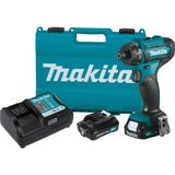 Makita FD10R1 12V max CXT LithiumIon Cordless 1/4 Hex DriverDrill Kit (2.0Ah)
