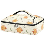 SyXIOP Insulated Casserole Carrier Bag Boho Sun and Moon Seamless Pattern