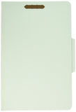 Pendaflex Classification Folders Standard, 1 Divider, 2 Embedded Fasteners, Legal Size, Light Green, 10 per Box (17175EE)