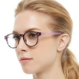 OCCI CHIARI Lightweight Designer Acetate frame Stylish Reading Glasses For Women (Purple, 4.00)