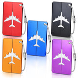 Mahntmart Metal Luggage Tags Set,Durable Aluminium Travel Suitcase Id Tags With Stainless Steel Cable Ties & Waterproof Pvc Card