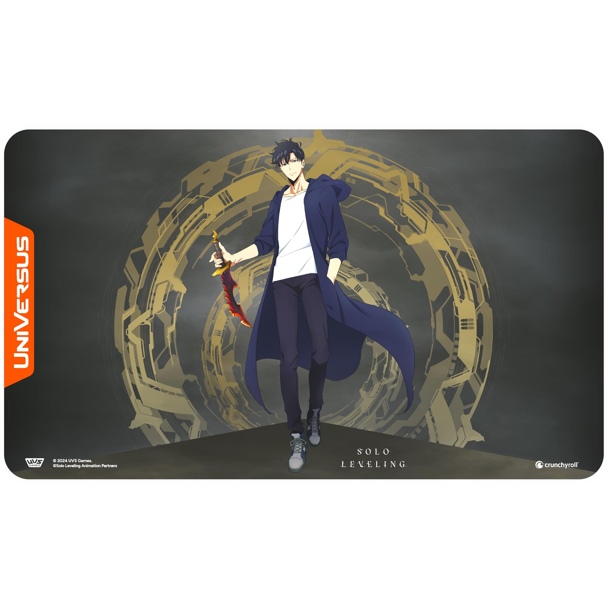 UniVersus: Solo Leveling: Sung Jinwoo Playmat - 24 x 14 Neoprene Mat, Non-Slip Back, Tabletop Card Game Accessory, UVS Games, Of