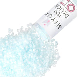 Miyuki Delica Seed Beads - Size 11/0 (1.6 mm), DB1859, Silk Inside Dyed Frozen Blue, 7.2 g, Approx. 1440 Beads, Made in Japan