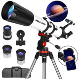 MEEZAA Telescope, Telescope for Adults High Powered Professional, 90mm Aperture 800mm Refractor Telescopes for Astronomy Beginne